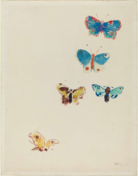 Five Butterflies by Odilon Redon