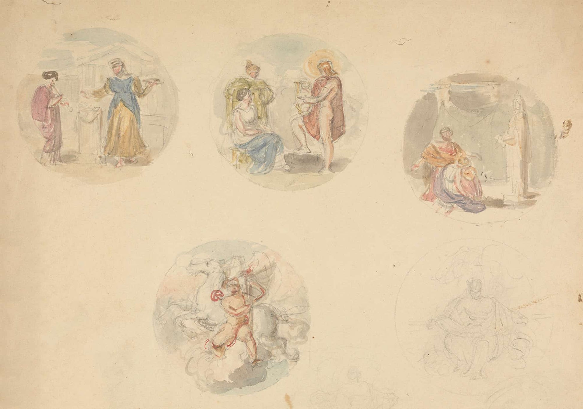 Five Vignettes Of Scenes From Antiquity by Robert Smirke
