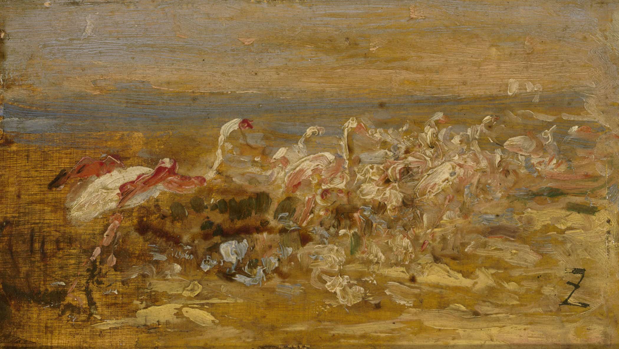 Flamants by Felix Ziem
