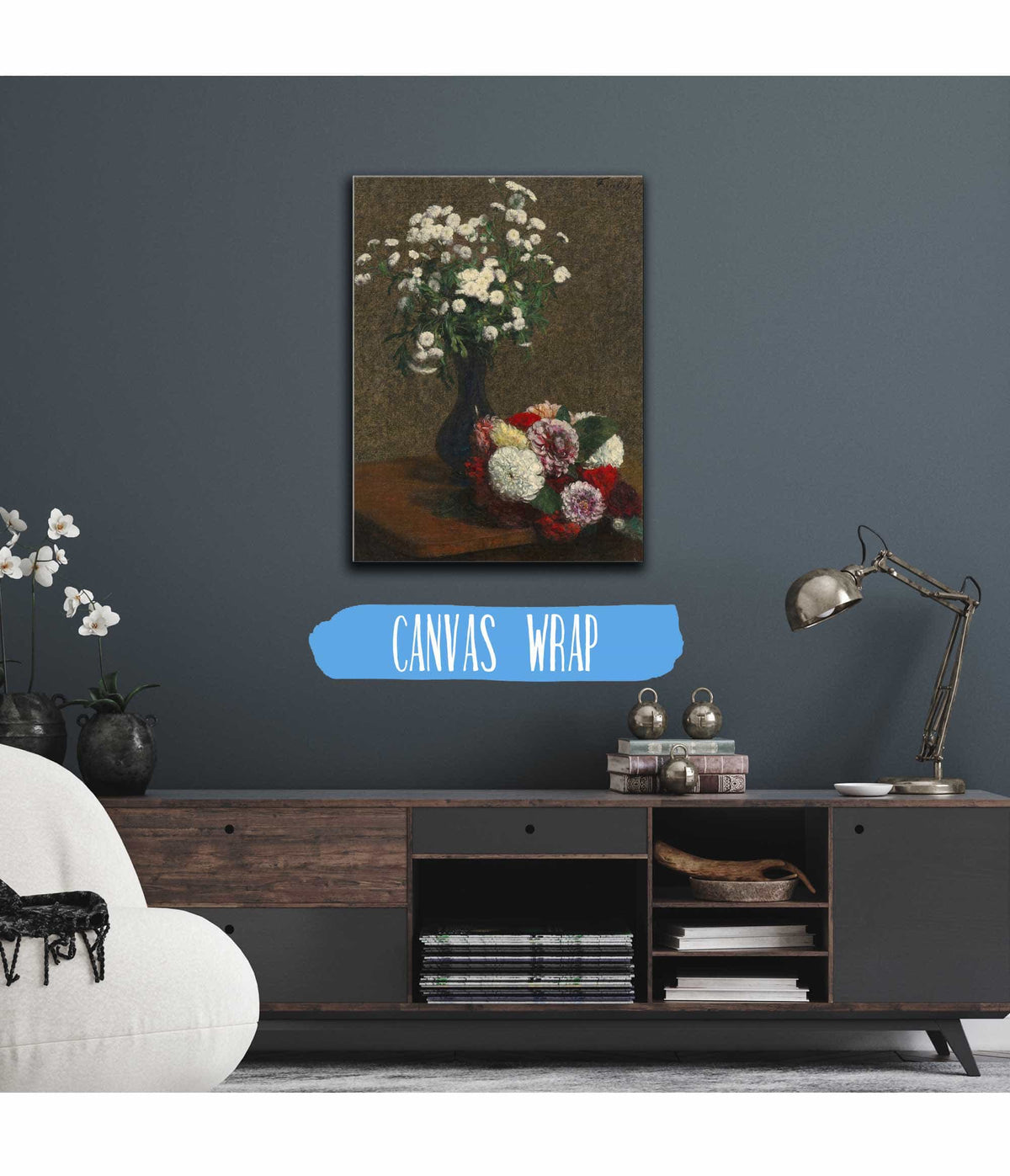 Fleurs Camomille Et Dahlias by Henri Fantin Latour