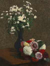 Fleurs Camomille Et Dahlias by Henri Fantin Latour