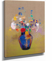 Fleurs Sur Fond Gris by Odilon Redon