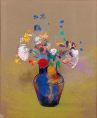 Fleurs Sur Fond Gris by Odilon Redon