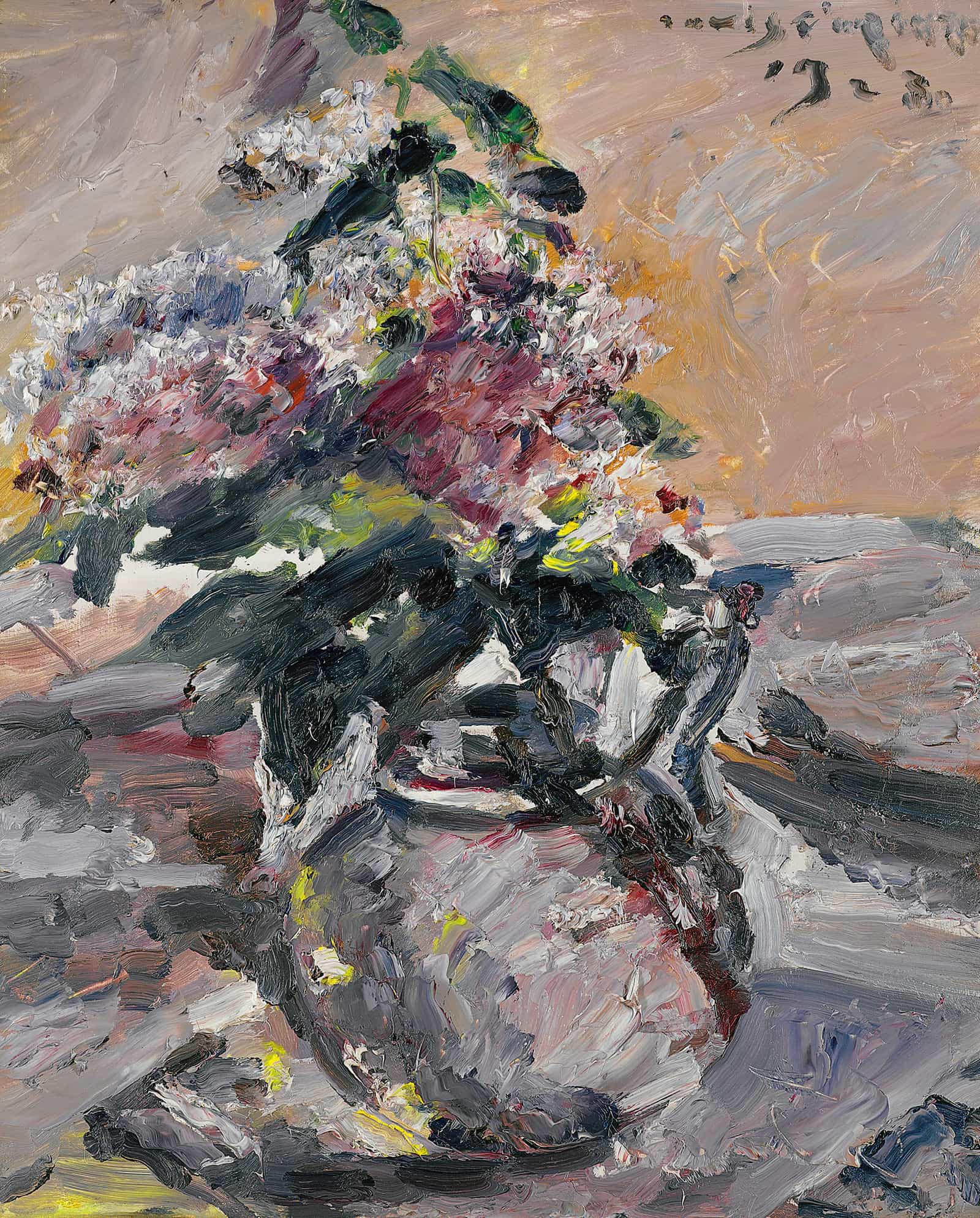 Flieder Im Glaskrug Lilac In A Glass Jug by Lovis Corinth