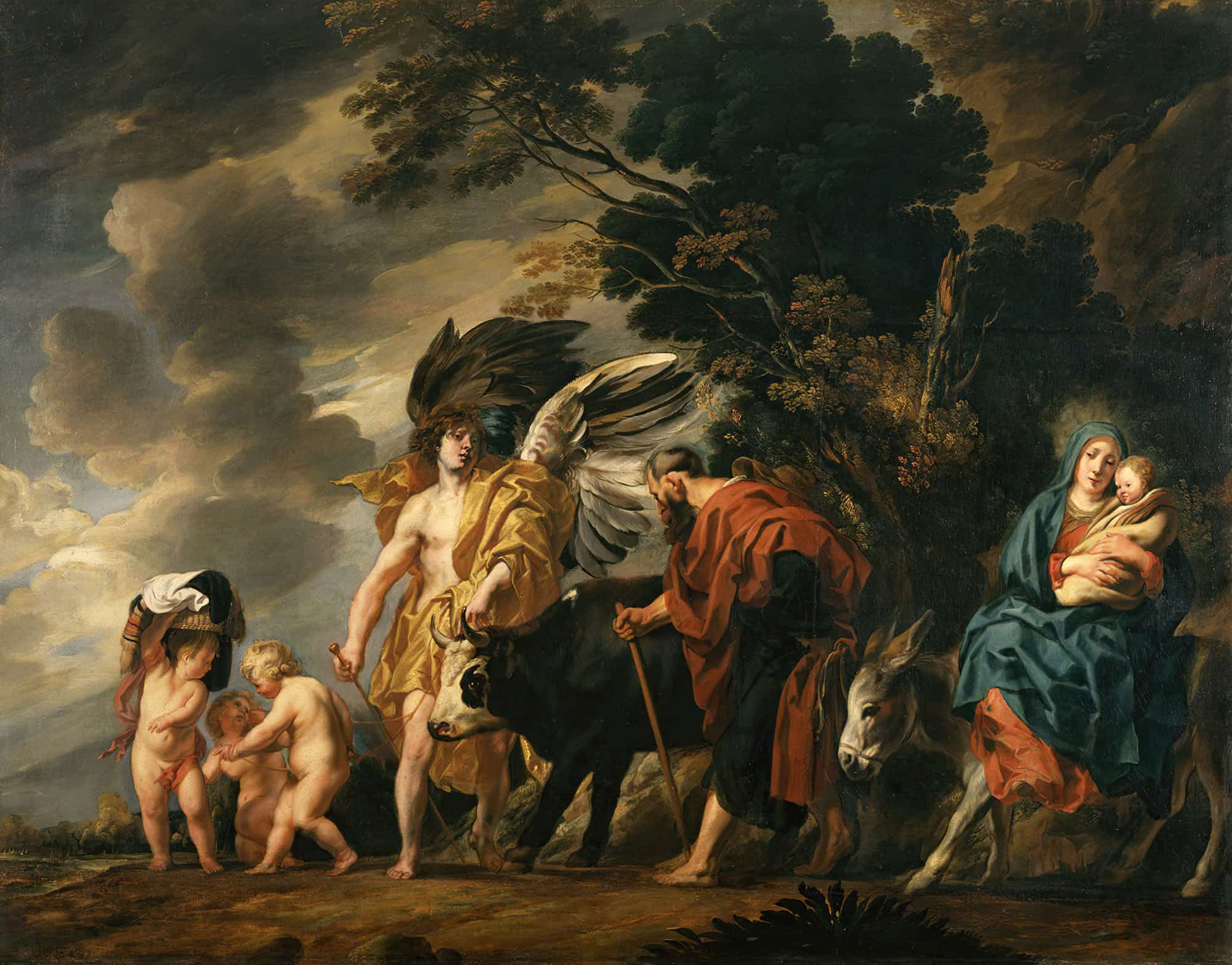 Flight Of The Holy Family Into Egypt by Jacob Jordaens