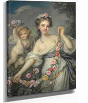 Flora And Zephyr by Jean Baptiste Greuze