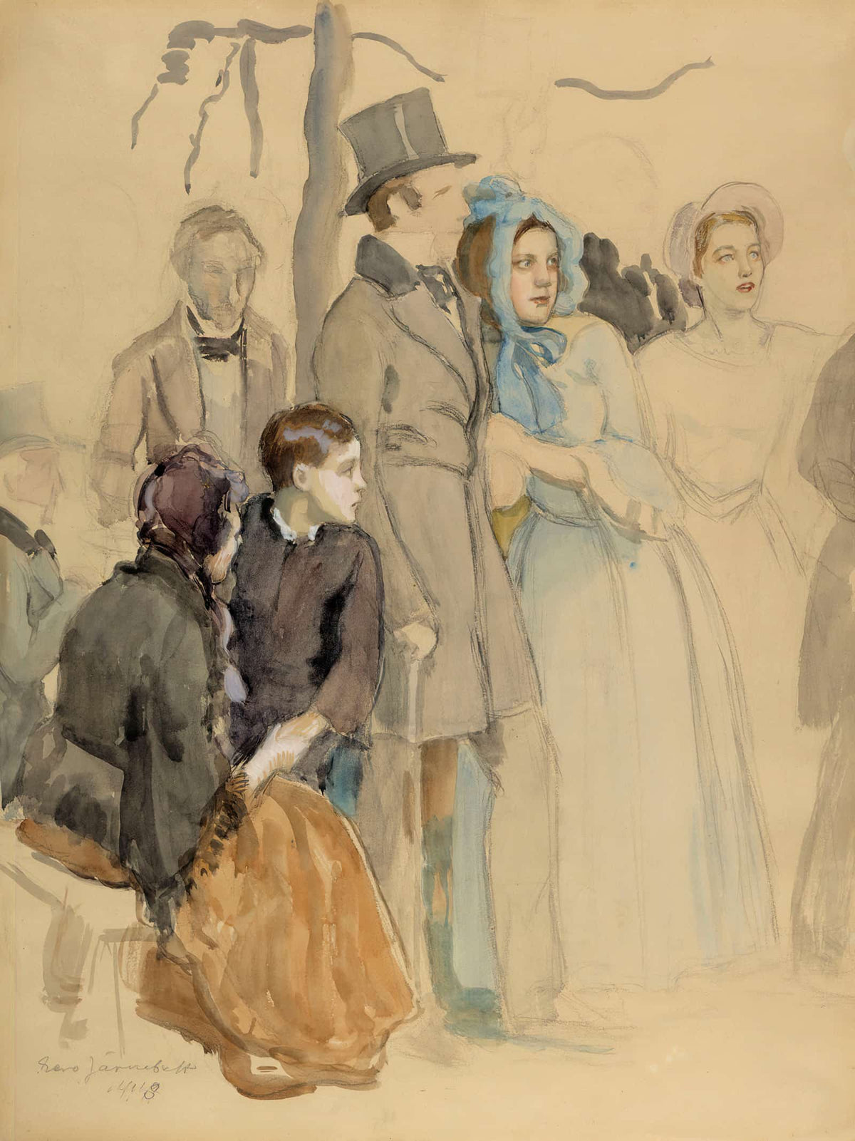 Flora Juhla Kumtahden Kentalla V by Eero Jarnefelt