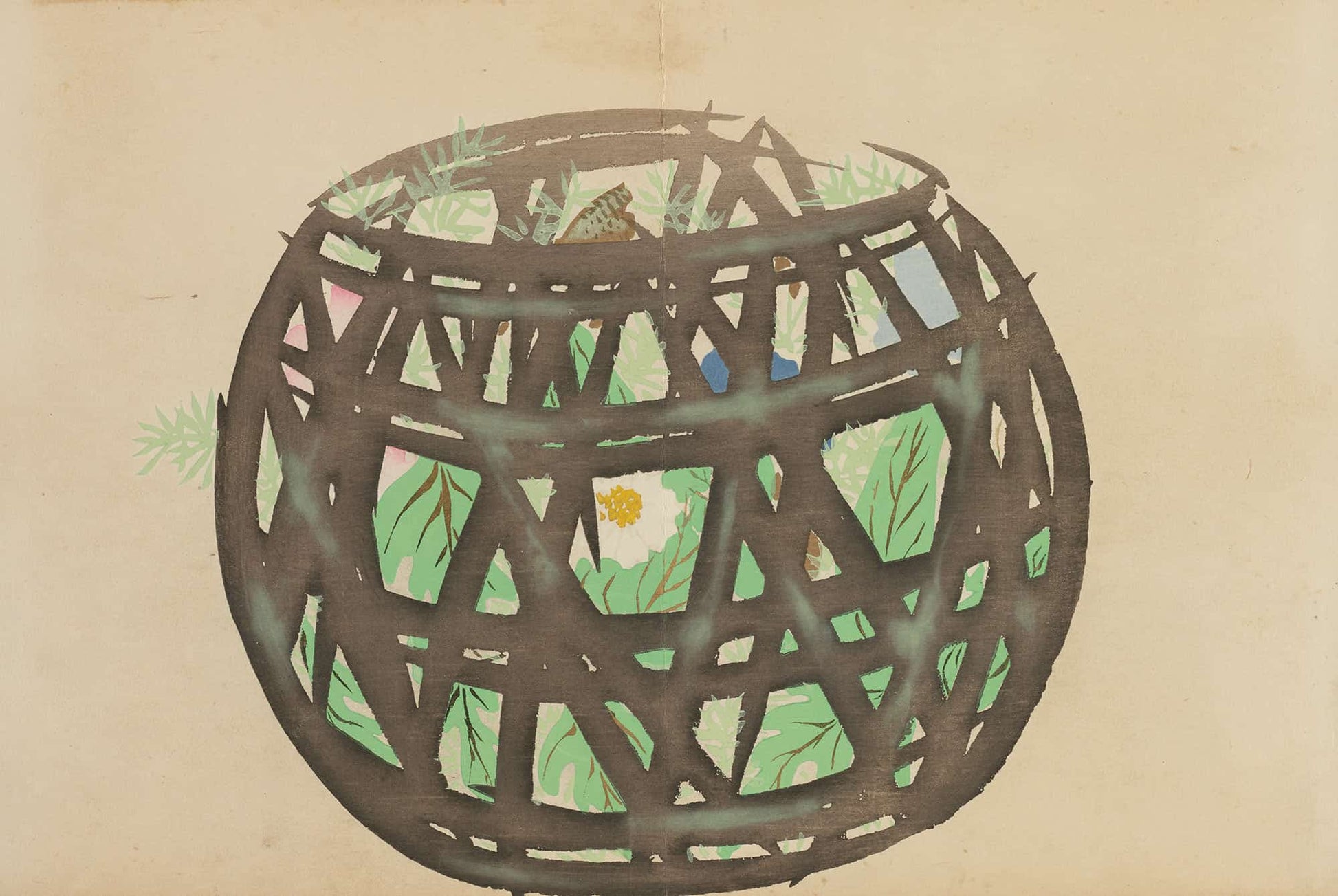 Flower Basket Hanakago by Kamisaka Sekka