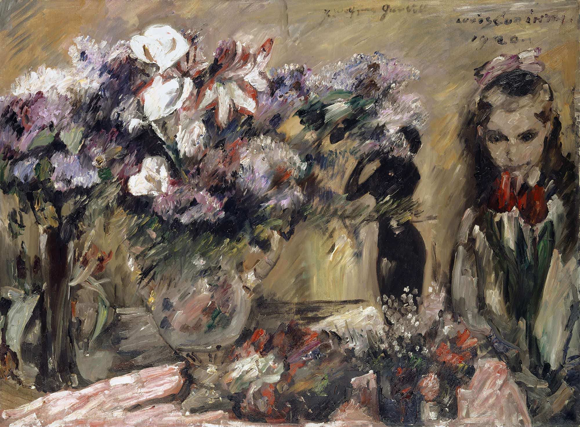 Flowers And Daughter Wilhelmine by Lovis Corinth