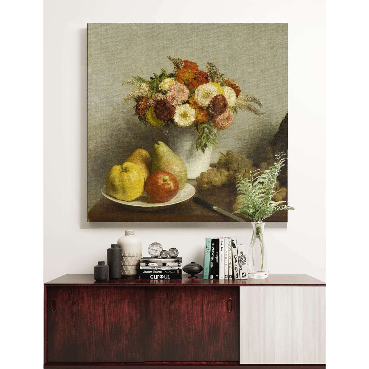 Flowers And Fruit  by Henri Fantin Latour