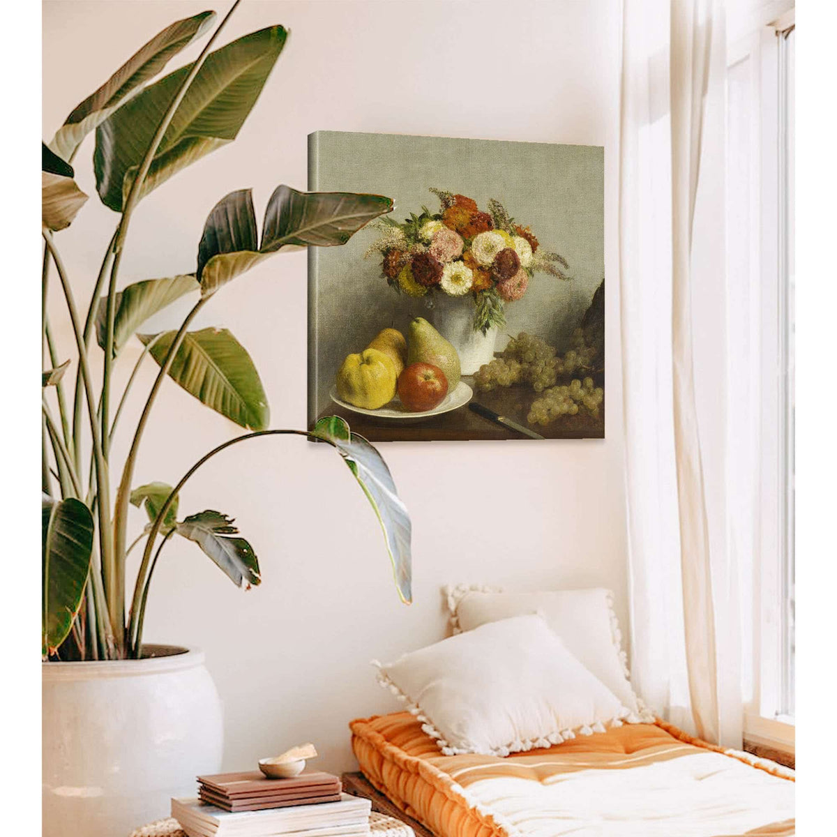 Flowers And Fruit  by Henri Fantin Latour