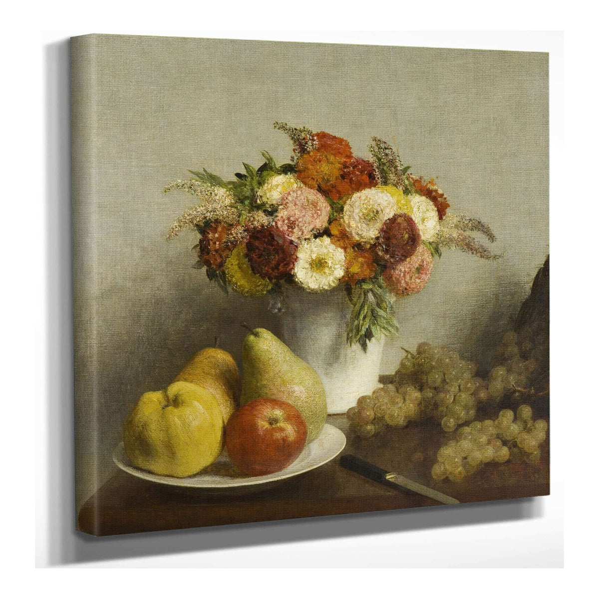 Flowers And Fruit  by Henri Fantin Latour