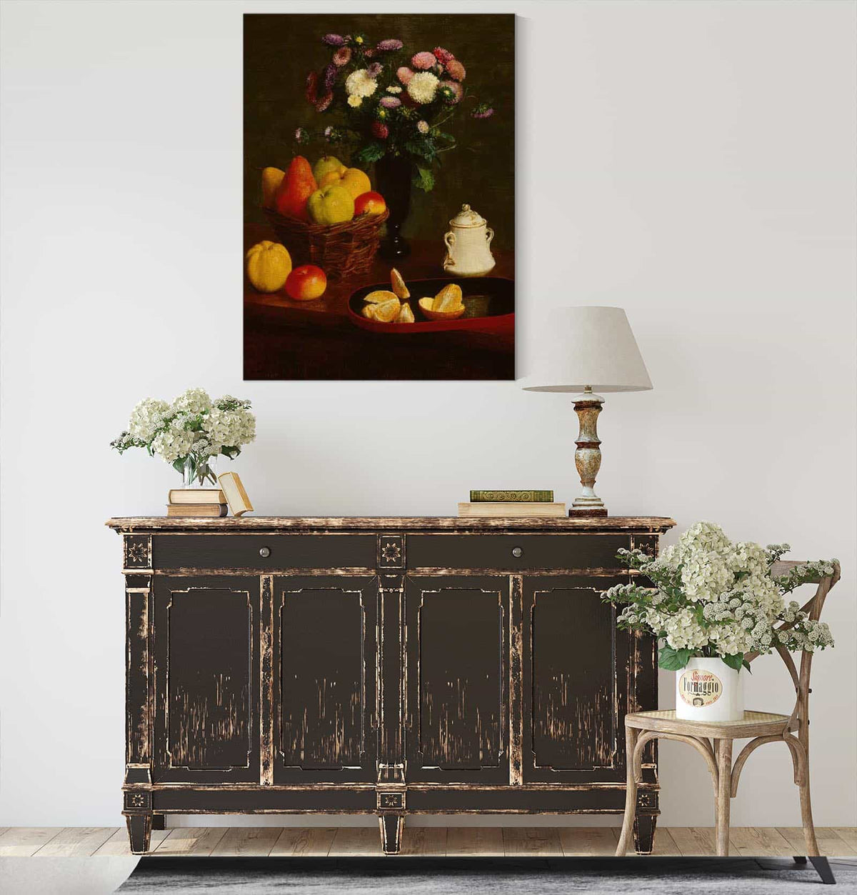 Flowers And Fruit  by Henri Fantin Latour