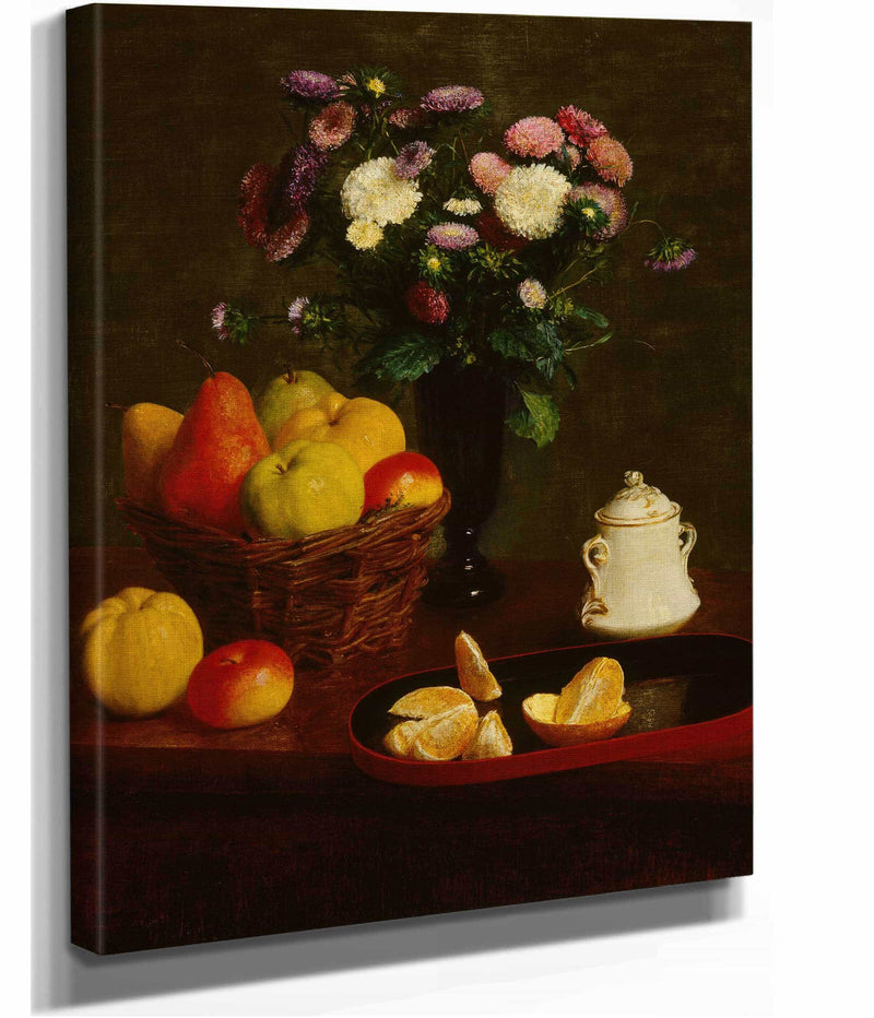 Flowers And Fruit  by Henri Fantin Latour