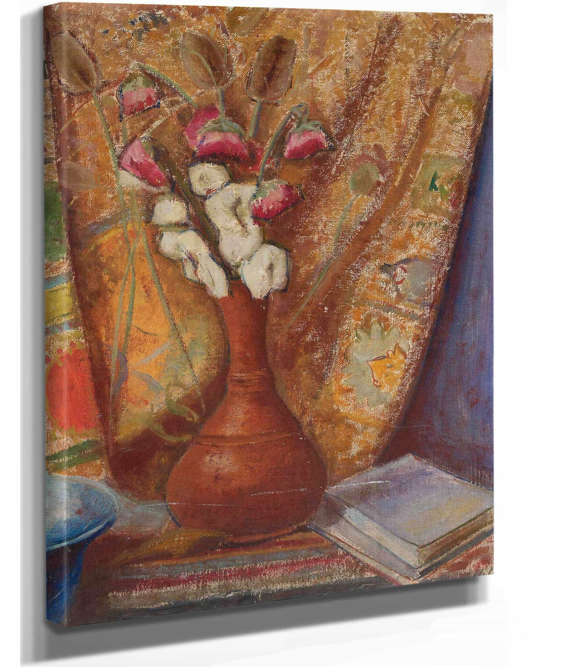 Flowers In A Clay Flower Vase by Tadeusz Makowski