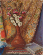 Flowers In A Clay Flower Vase by Tadeusz Makowski