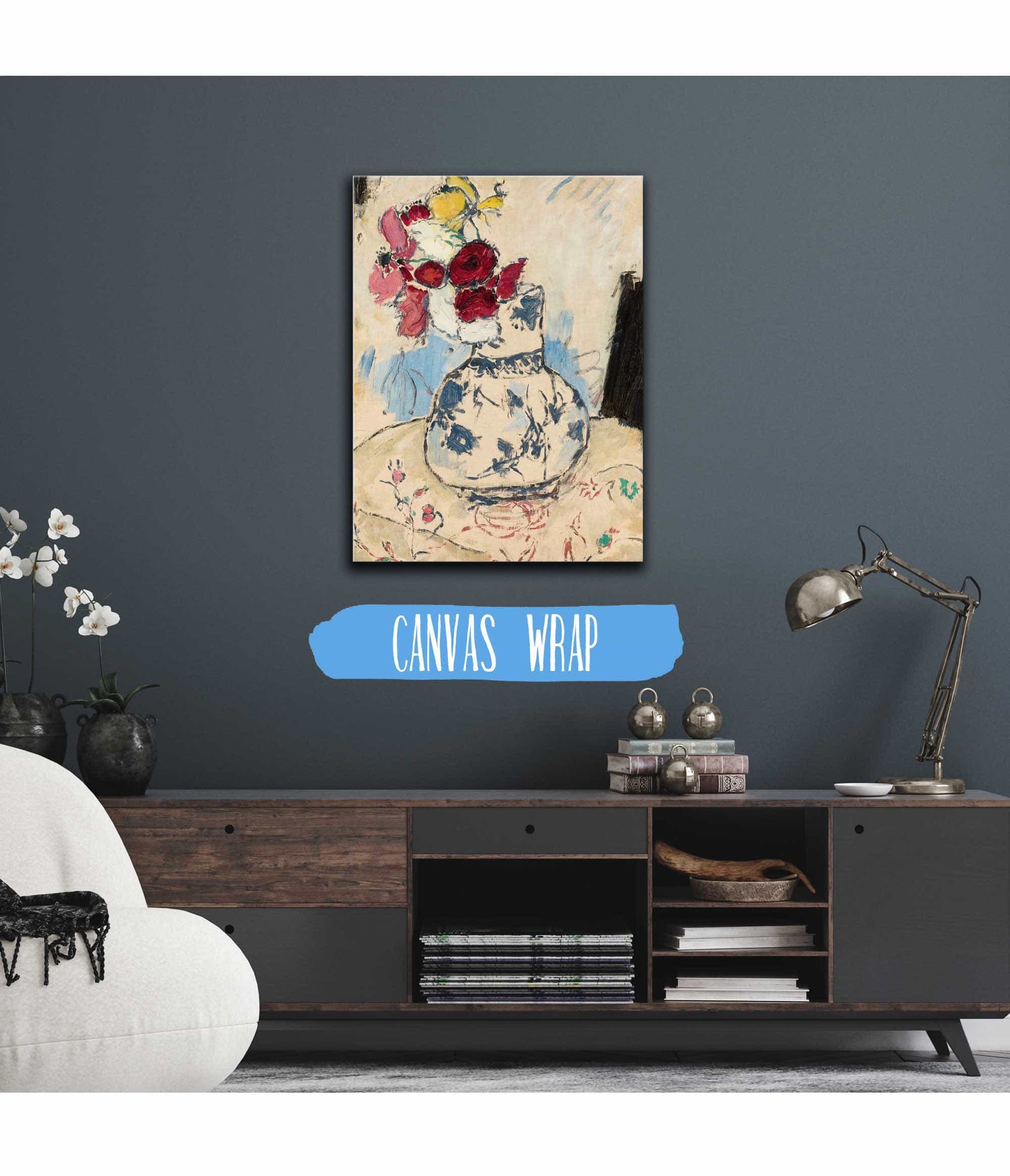 Flowers In A Flower Vase by Tadeusz Makowski