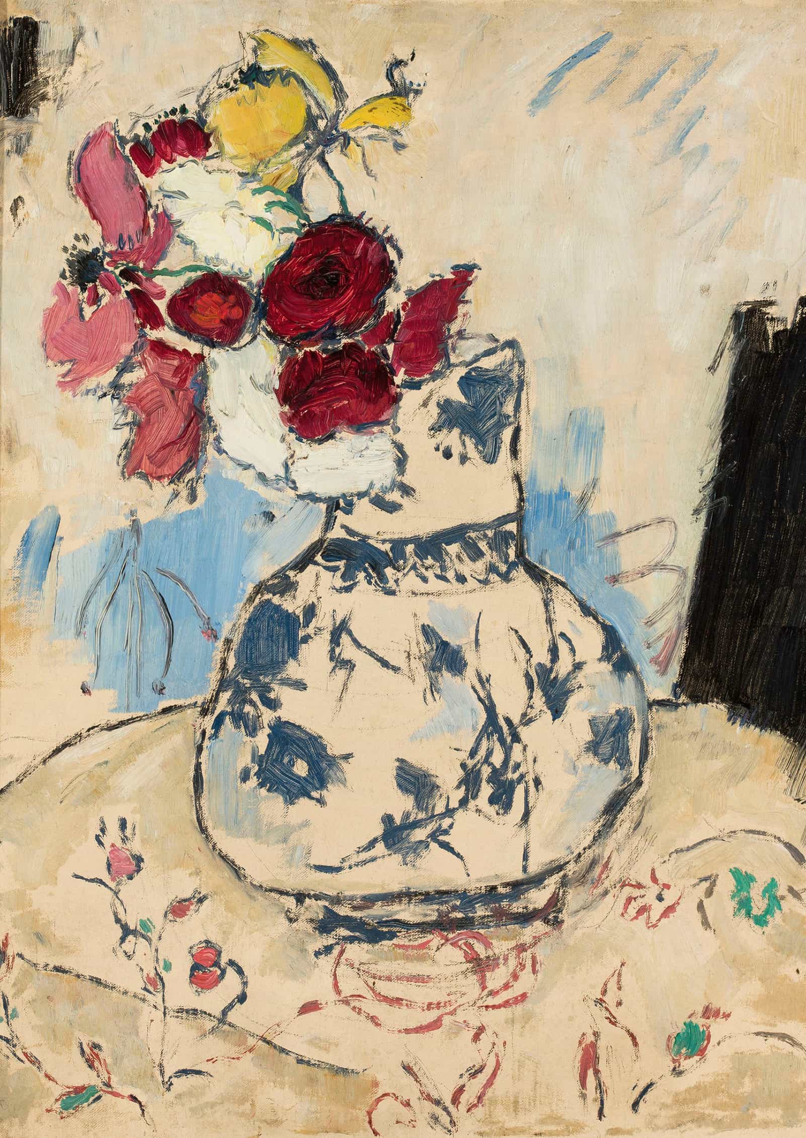 Flowers In A Flower Vase by Tadeusz Makowski