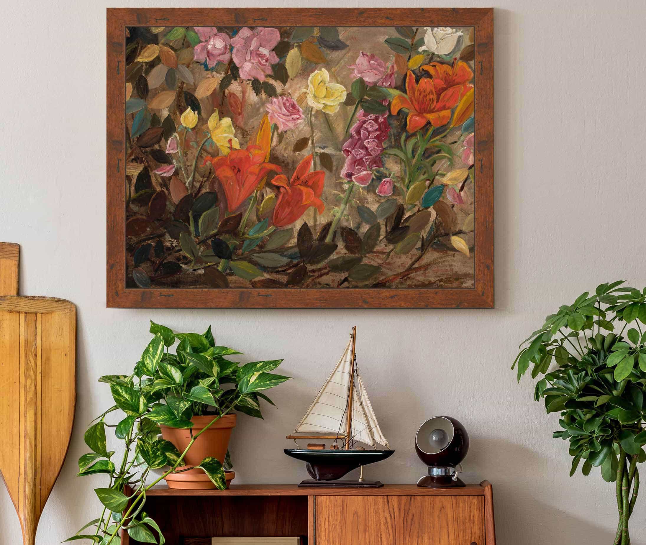 Flowers In A Garden by Tadeusz Makowski