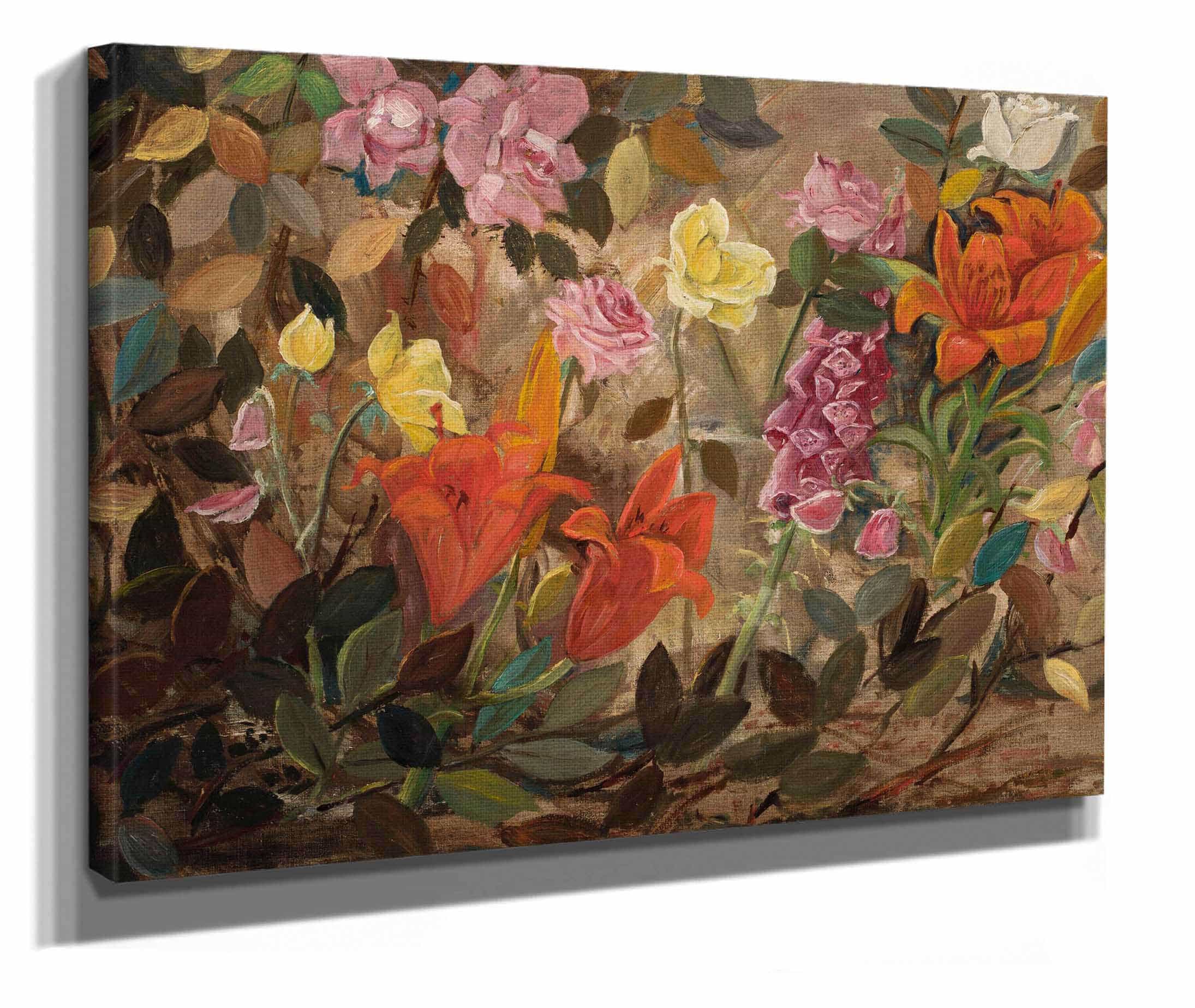 Flowers In A Garden by Tadeusz Makowski