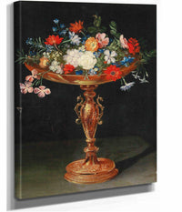 Flowers In A Gilded Tazza by Jan Brueghel The Younger