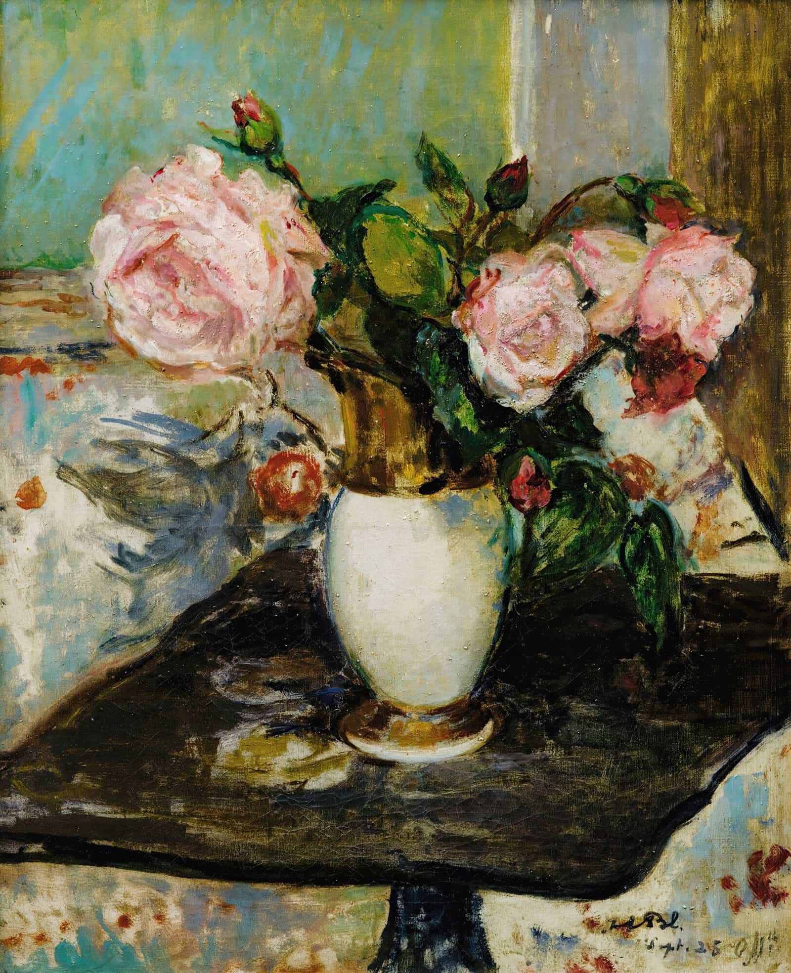 Flowers In A Vase by Jacques Emile Blanche