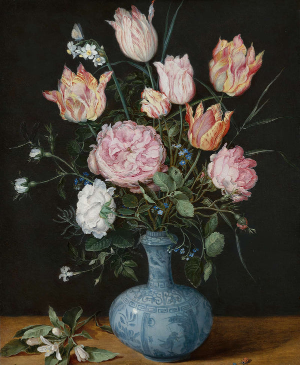 Flowers In A Wan Li Vase  by Jan Brueghel The Elder