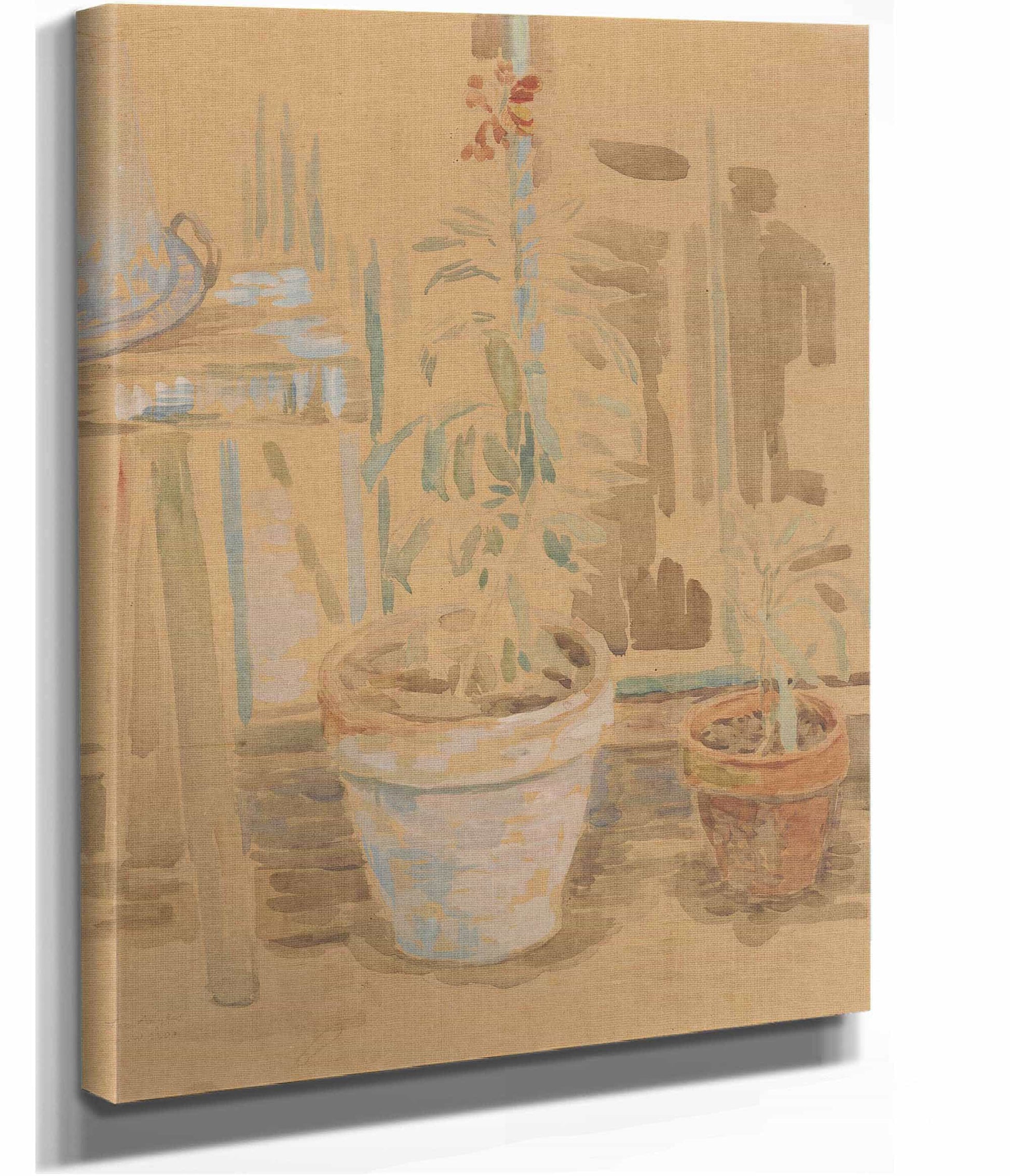 Flowers In Pots by Zygmunt Waliszewski