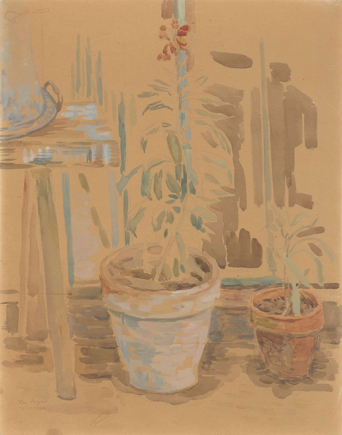 Flowers In Pots by Zygmunt Waliszewski