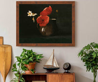 Flowers Poppies And Daisies by Odilon Redon