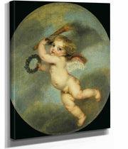 Flying Cupid With A Torch by Jean Baptiste Greuze