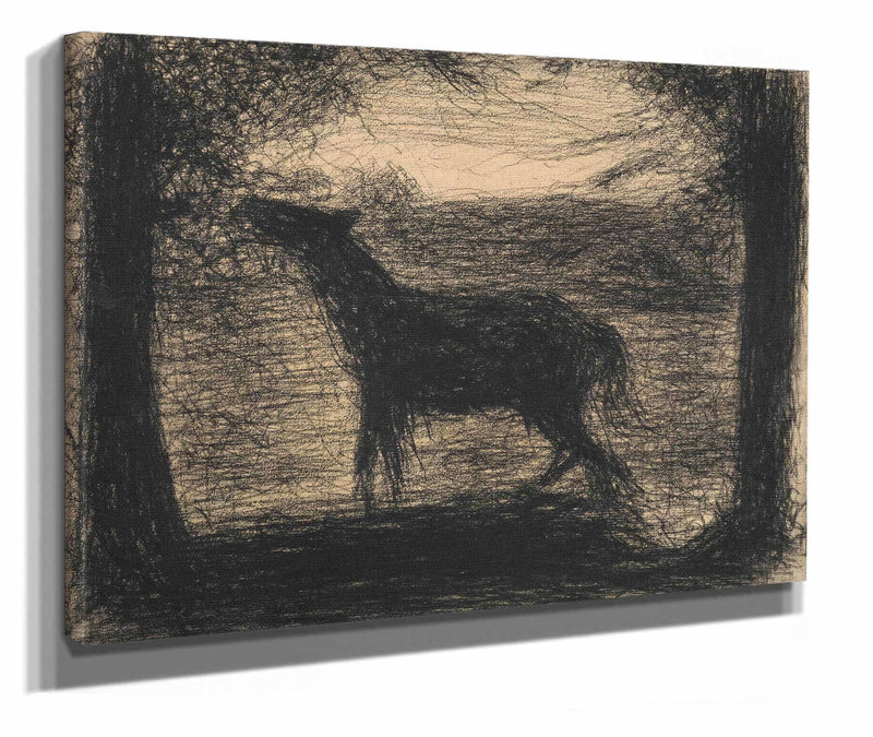 Foal Le Poulain Also Called The Colt  by Georges Seurat