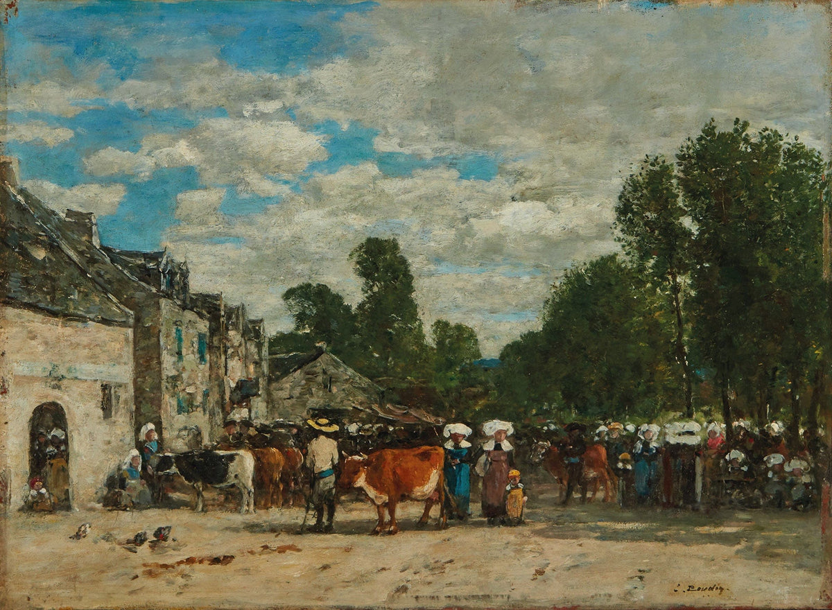 Foire En Bretagne by Eugene Boudin