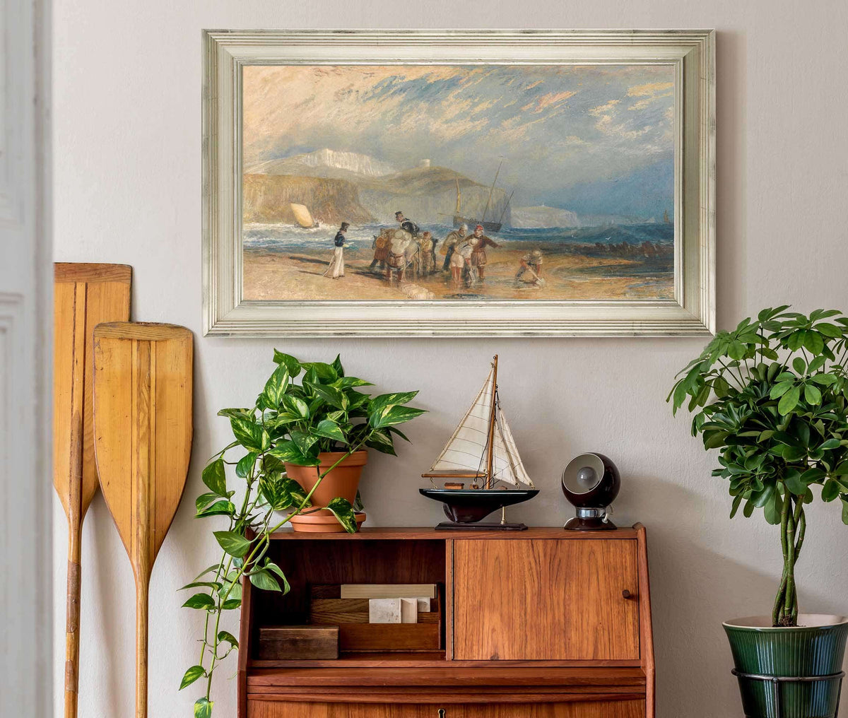 Folkestone Harbour And Coast To Dover by Joseph Mallord William Turner