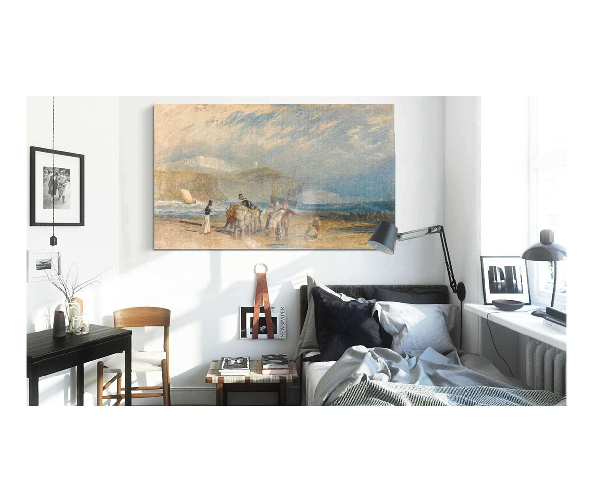 Folkestone Harbour And Coast To Dover by Joseph Mallord William Turner