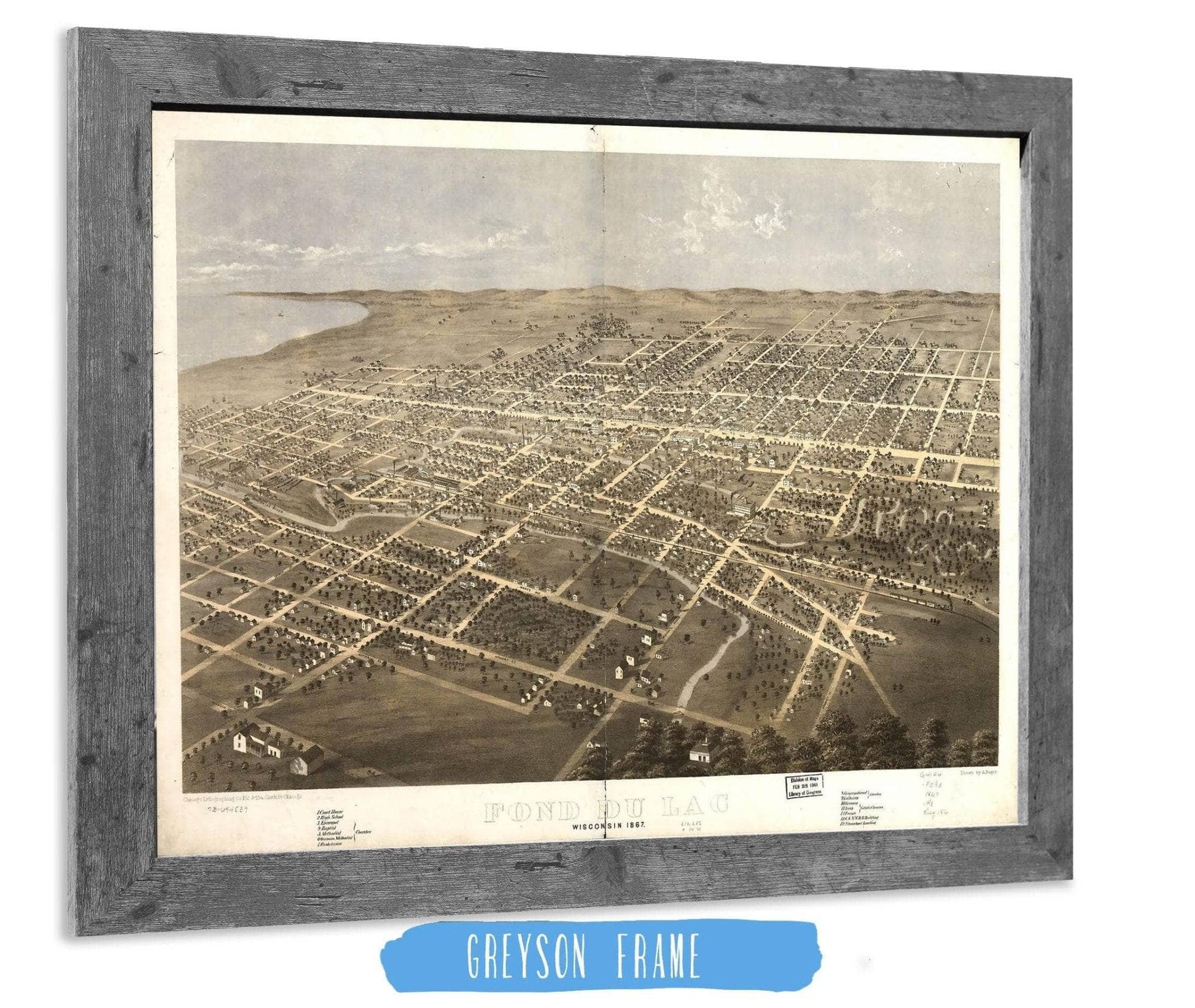 Fond Du Lac Wisconsin 1867 State of Wisconsin
