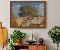 Fontainebleau Sommet De Carriere Boisee by Jean Baptiste Camille Corot