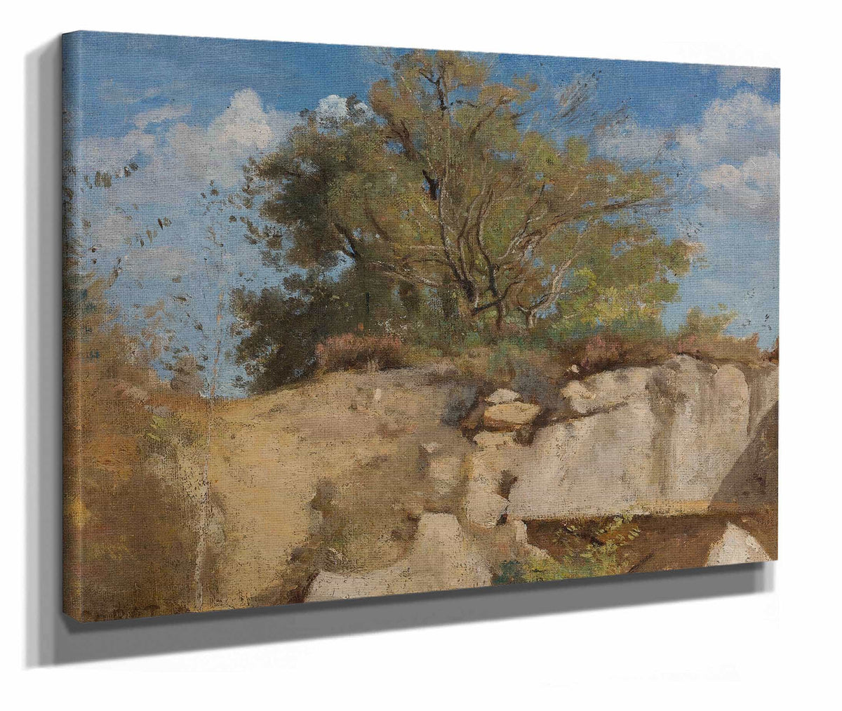 Fontainebleau Sommet De Carriere Boisee by Jean Baptiste Camille Corot