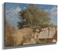 Fontainebleau Sommet De Carriere Boisee by Jean Baptiste Camille Corot