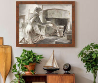 Food Is Prepared Eckersbergs Hostess In Paris by Christoffer Wilhelm Eckersberg