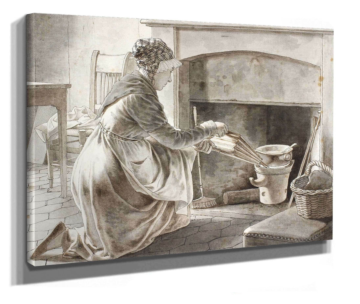 Food Is Prepared Eckersbergs Hostess In Paris by Christoffer Wilhelm Eckersberg