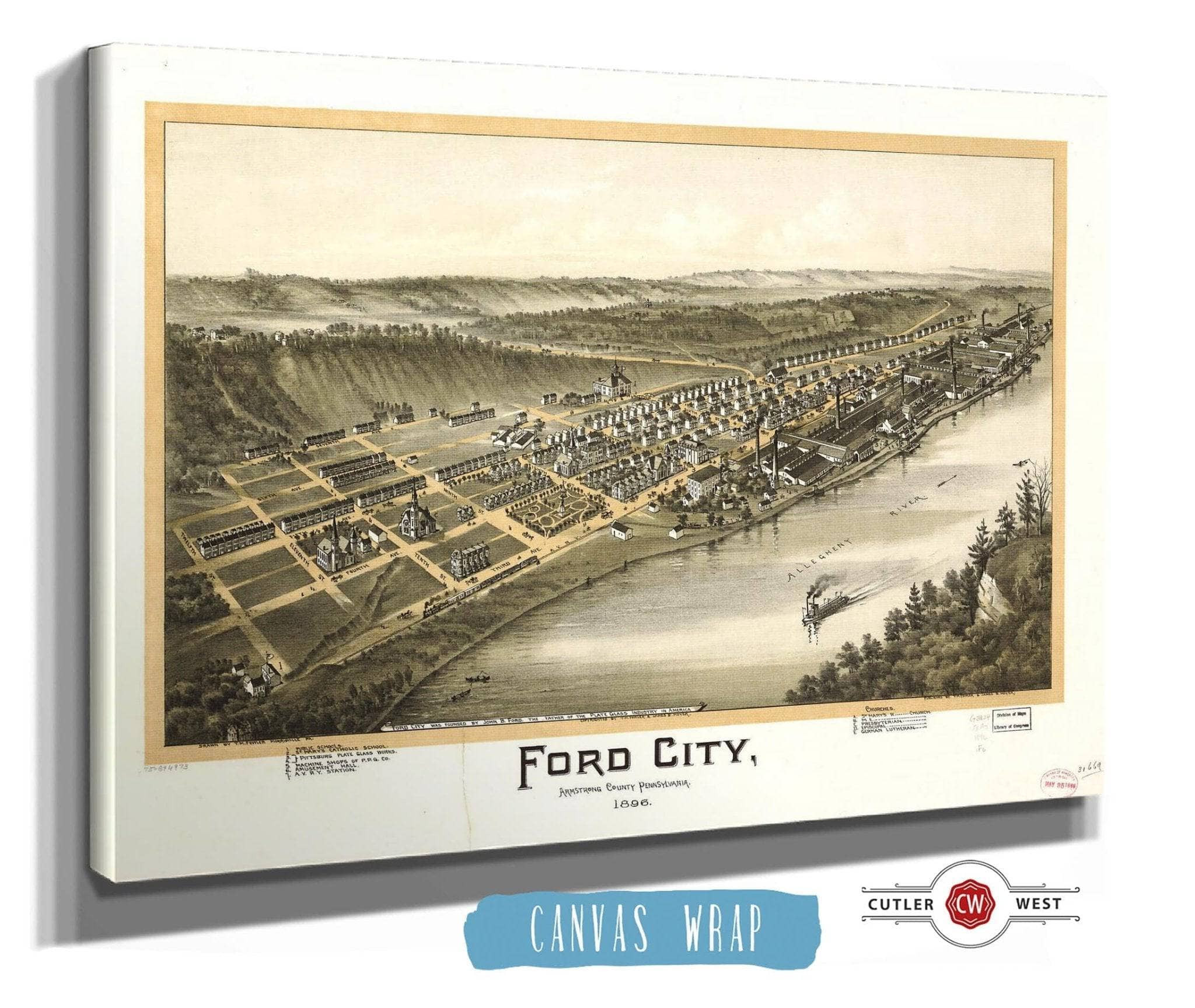 Ford City Armstrong County Pennsylvania 1896 State of Pennsylvania