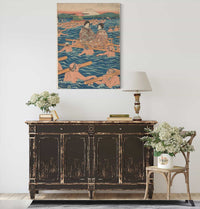 Fording A Broad River by Ando Hiroshige