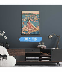 Fording A Broad River by Ando Hiroshige