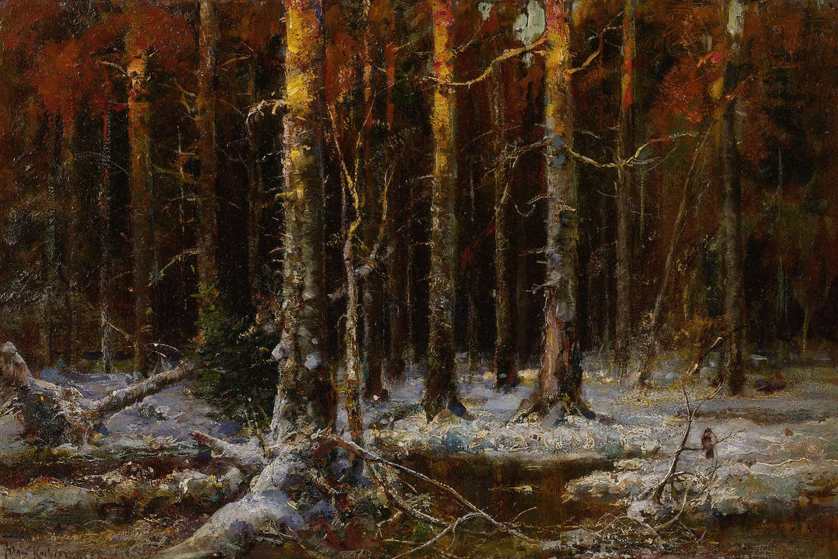 Forest In Winter by Julius Sergius Klever