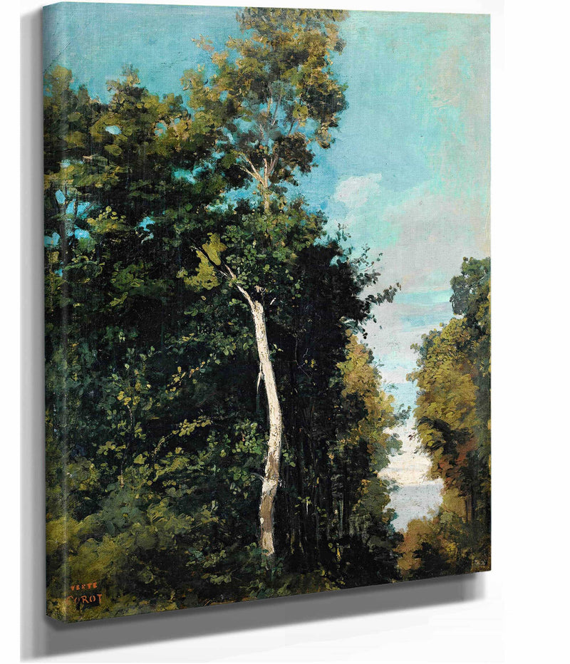 Forest On The Grace Coast In Honfleur by Jean Baptiste Camille Corot