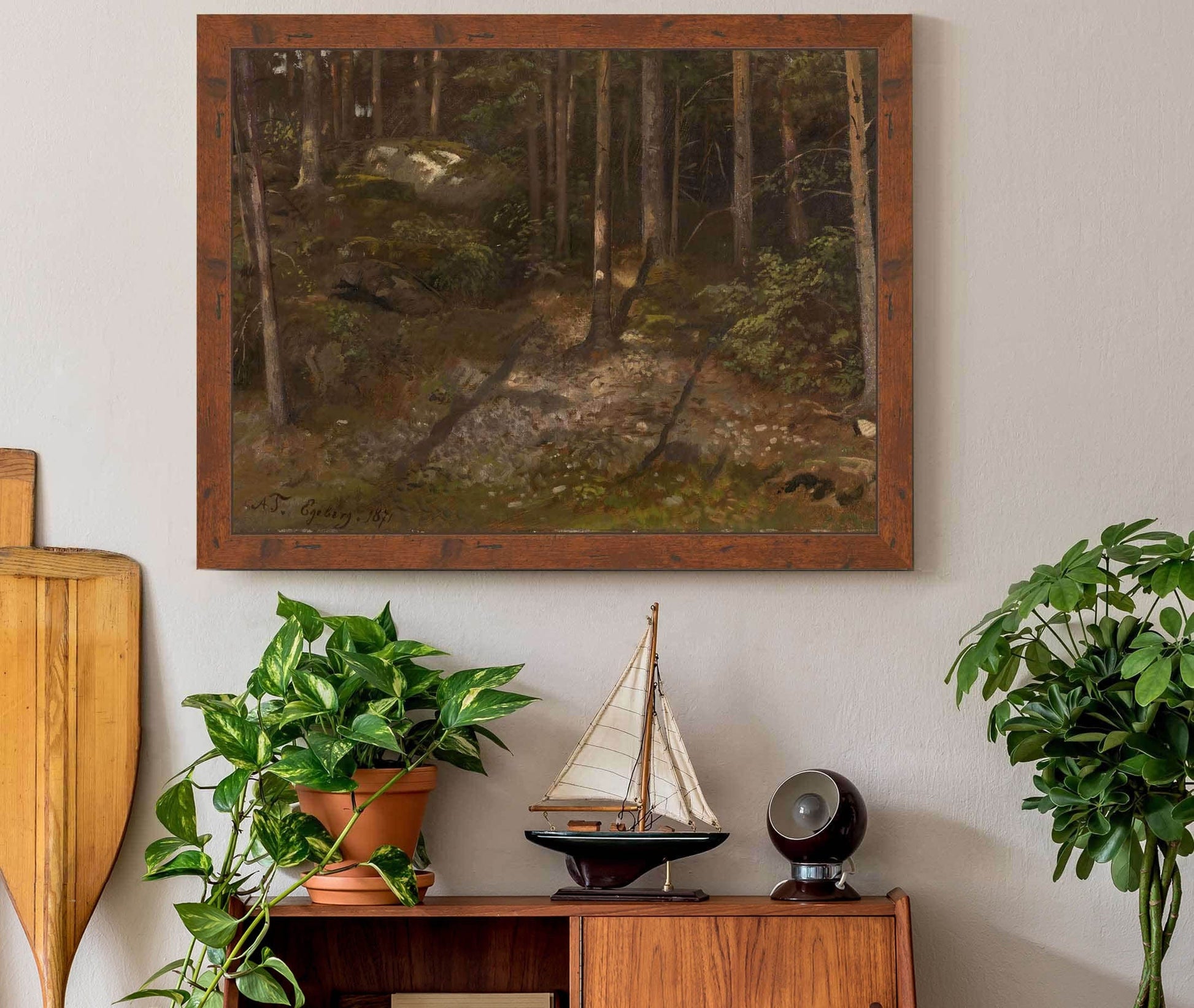 Forest Study by Adolph Tidemand