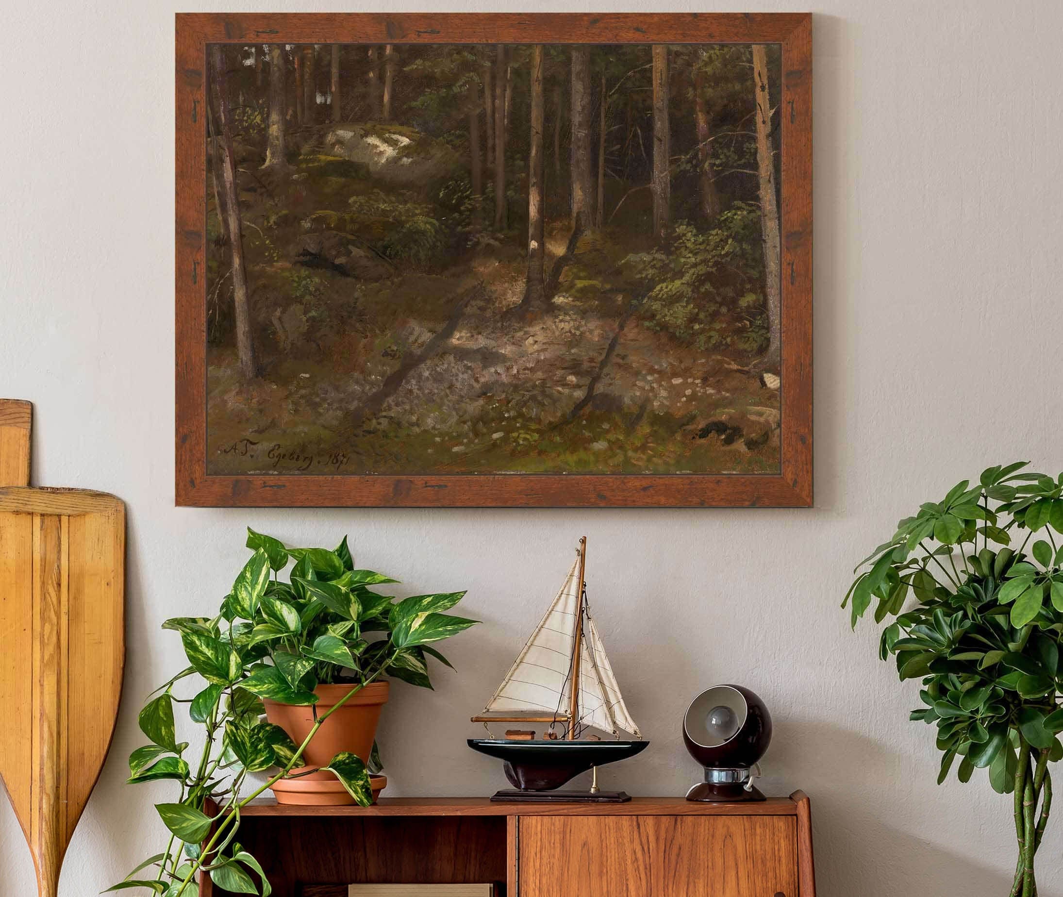 Forest Study by Adolph Tidemand