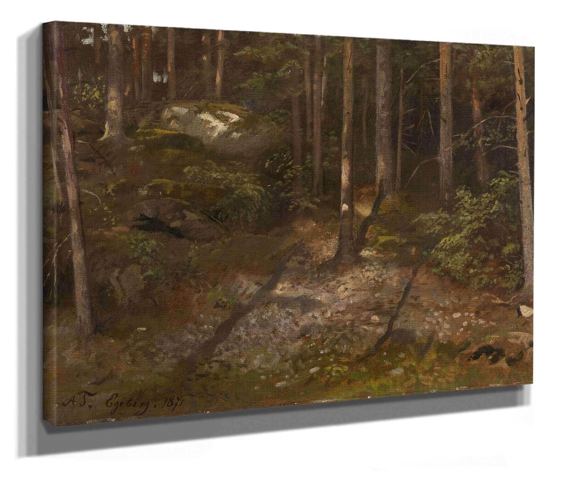 Forest Study by Adolph Tidemand