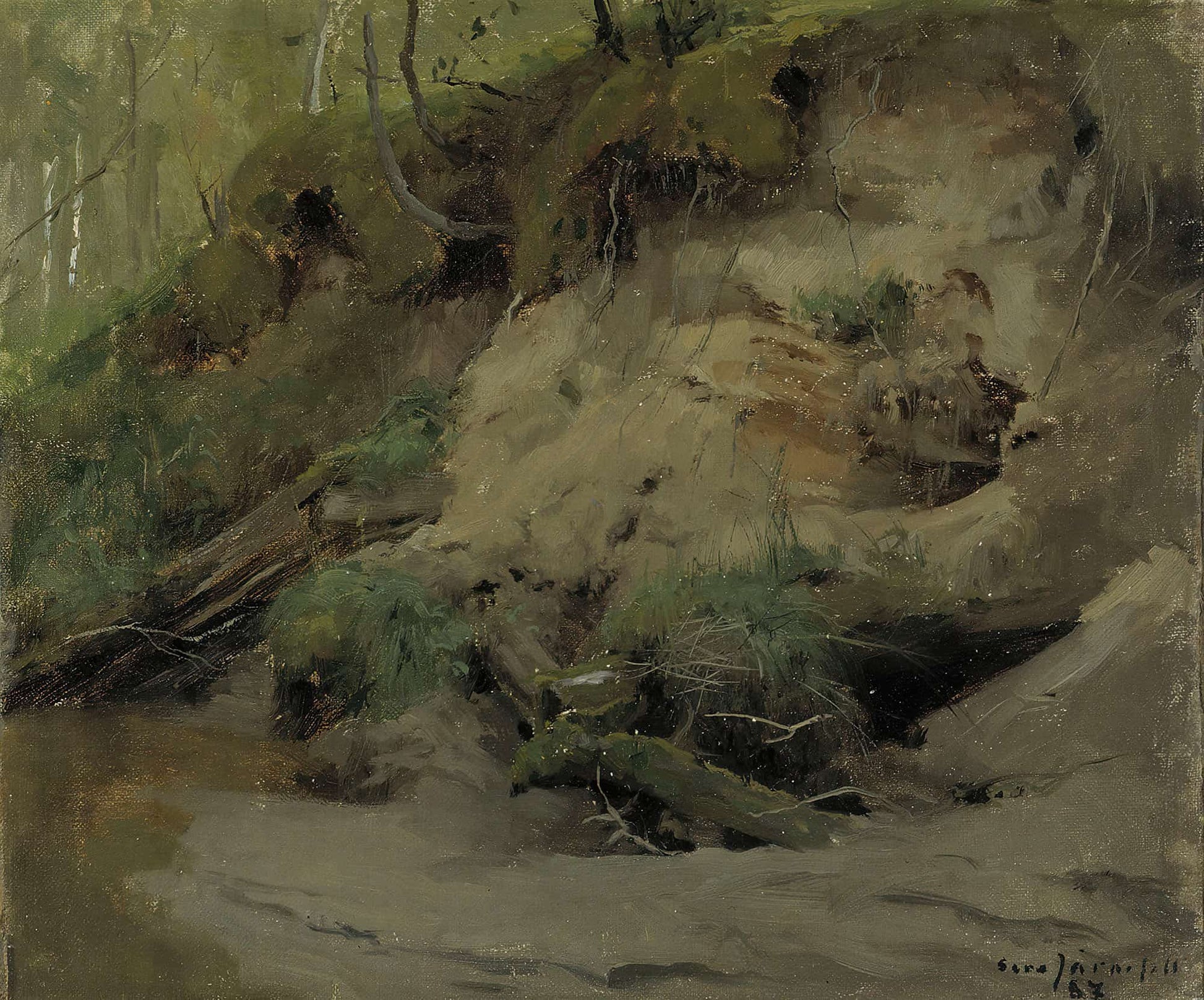 Forest With A Sandy Slope by Eero Jarnefelt